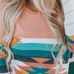 Aztec Stripe Top